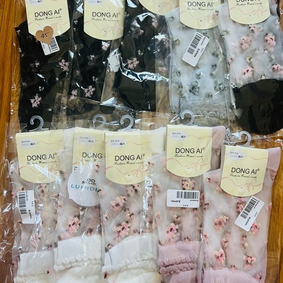 Accessories - 10Pairs Summer Lace Socks